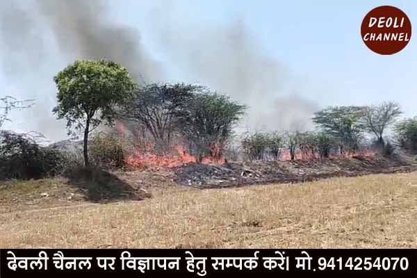 खेत में शॉर्ट सर्किट से लगी आग, ग्रामीणों और प्रशासन की तत्परता से टला बड़ा हादसा