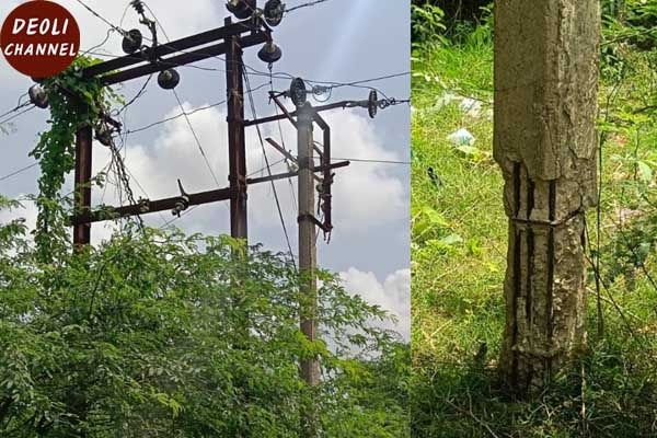 विद्युत पोल क्षतिग्रस्त : बिजली विभाग की लापरवाही, जनता पर पड़ सकती है भारी 